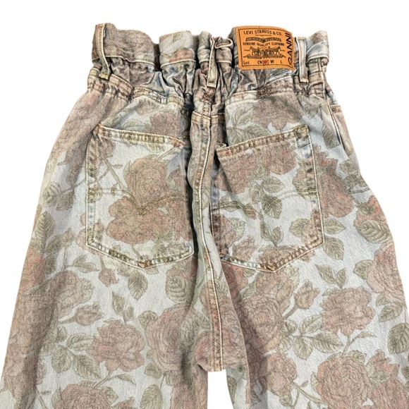 Levi x Ganni paper bag Wide Leg Jeans with High Waist - Picture 7 of 9